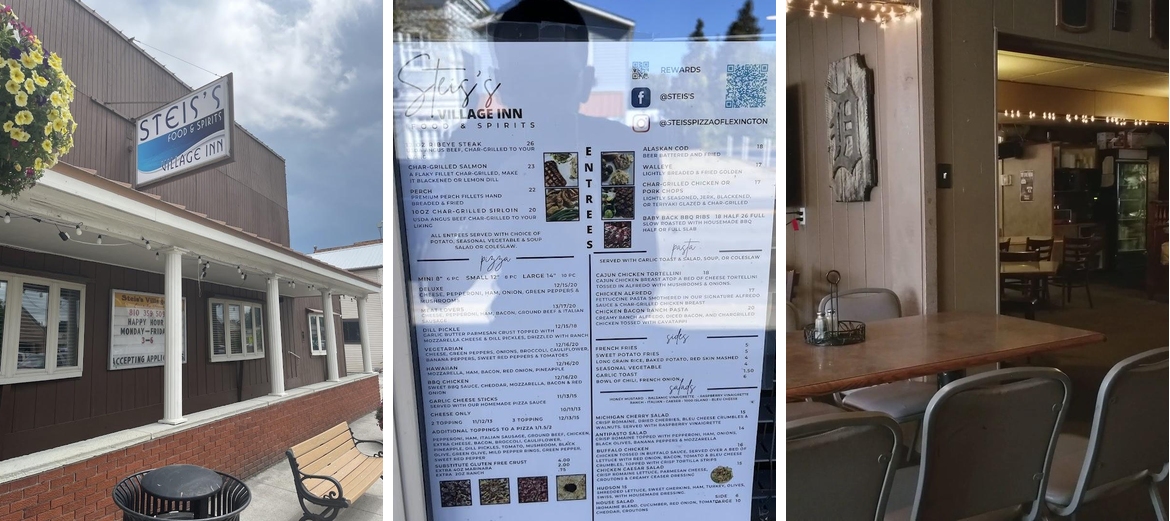 Steis's Village Inn Menu