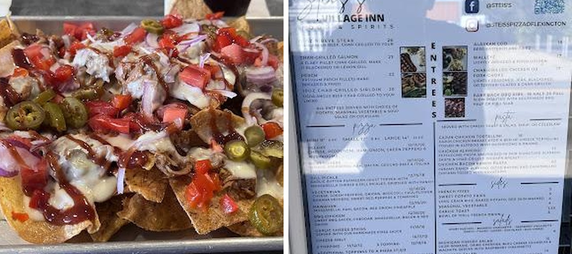 Steis's Village Inn Menu